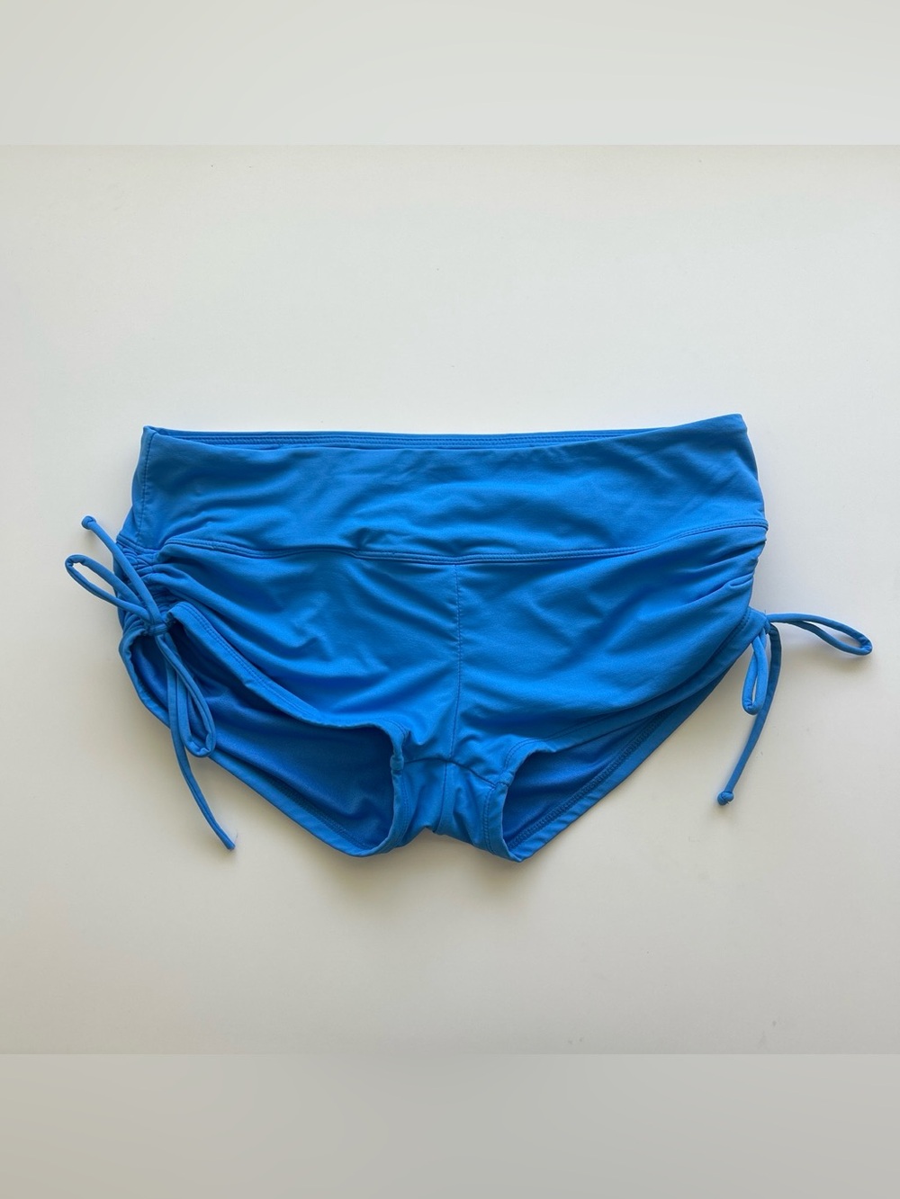 Beach House Blue Side-Tie Micro Swim Shorts
